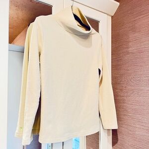 Dudley Stephens “Greenpoint” Turtleneck in Cream Terry Fleece - Size Small